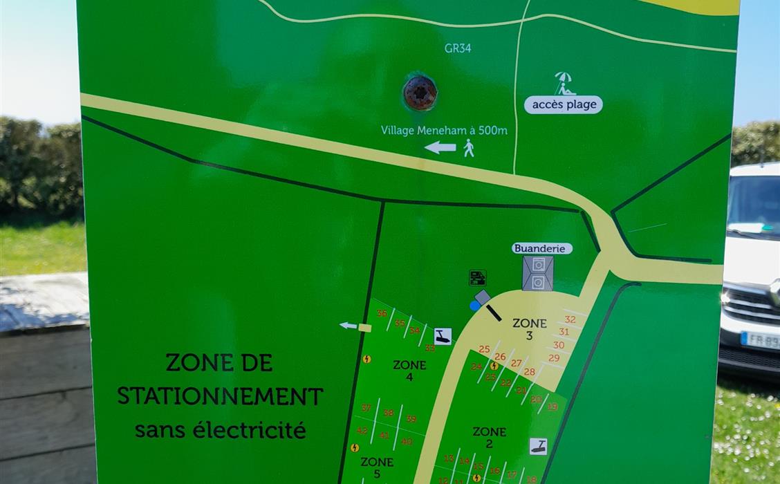 Aire de camping car kerlouan et son plan